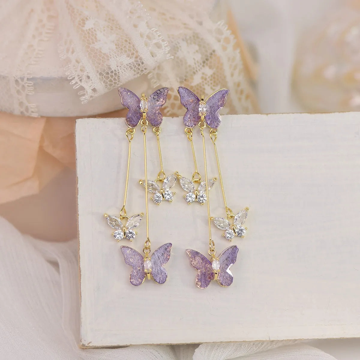 Butterfly Tassel Earrings