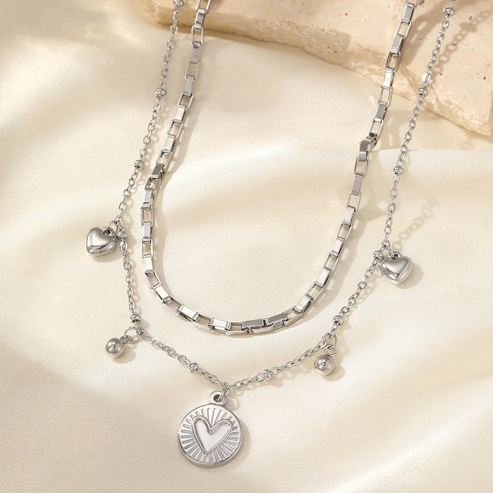 Layered Heart Necklace