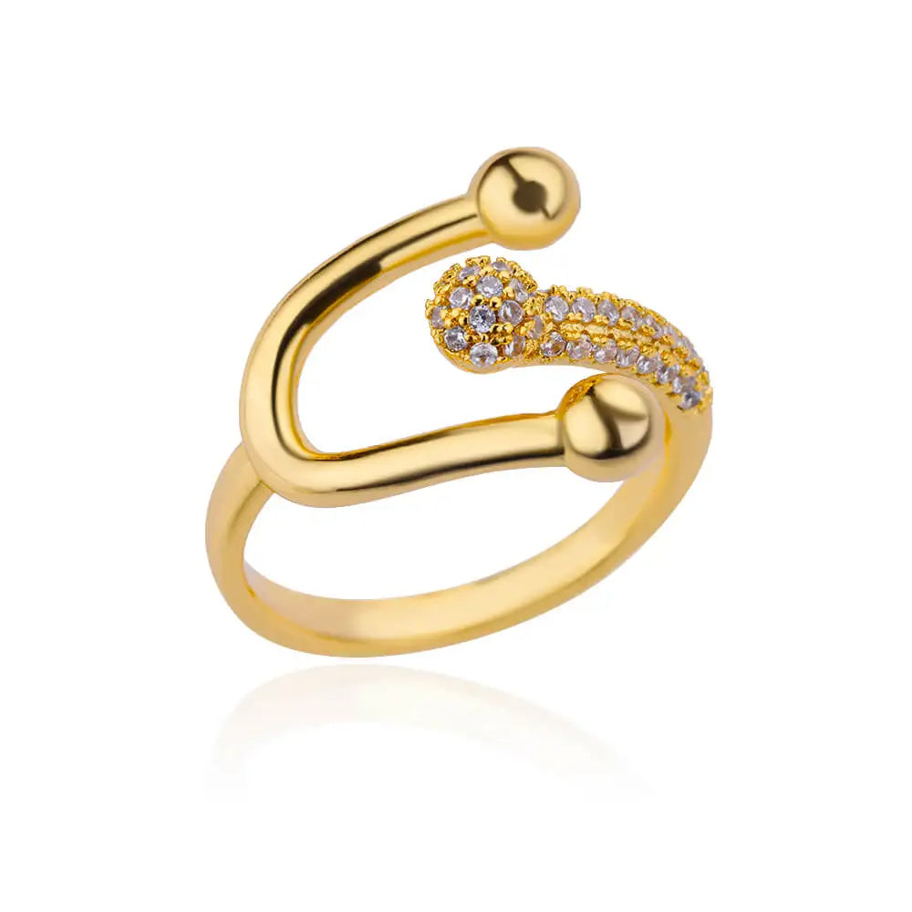 Zircon Double Ball Ring