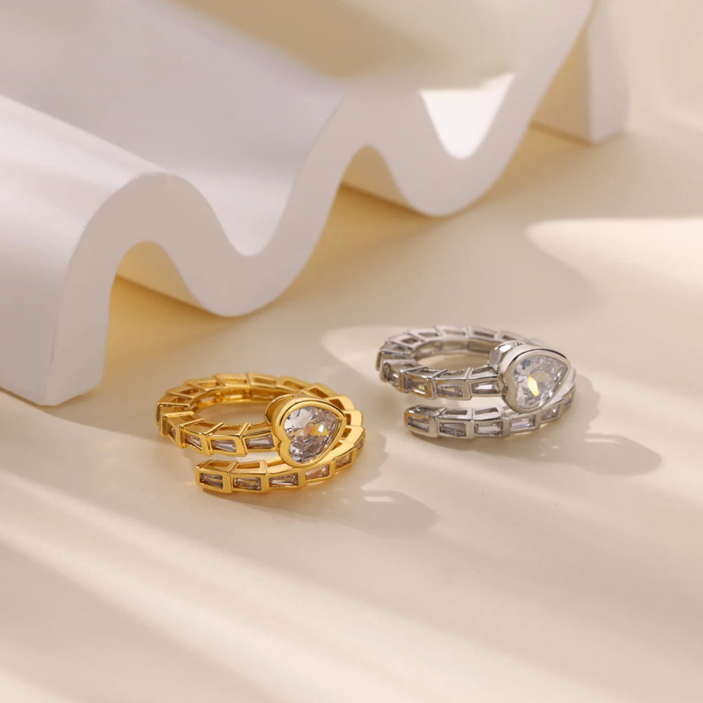 Zircon Heart Ring