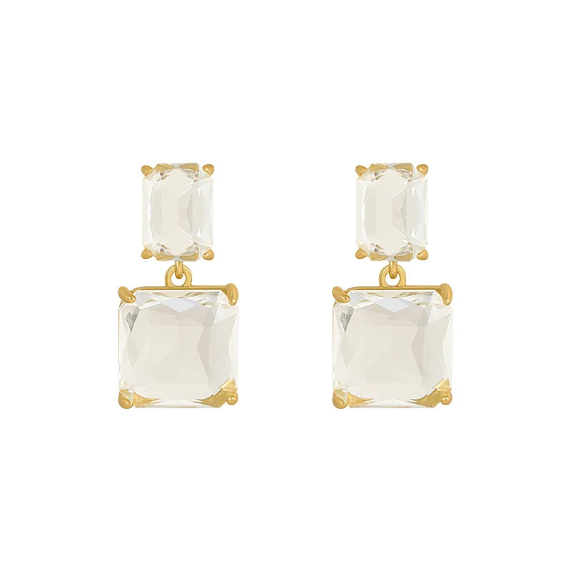 Transparent Glass Earrings
