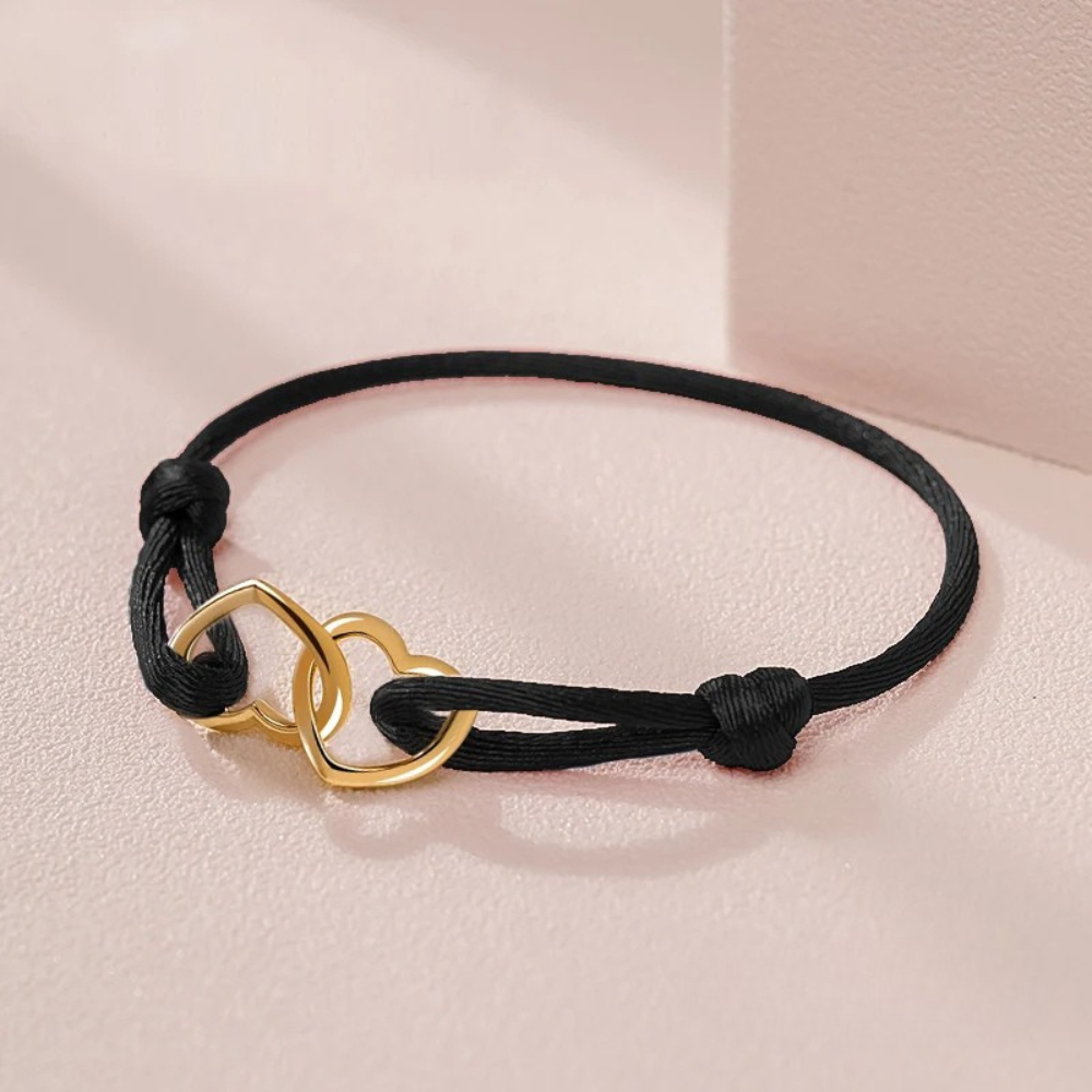 Rope Intertwined Hearts Bracelet