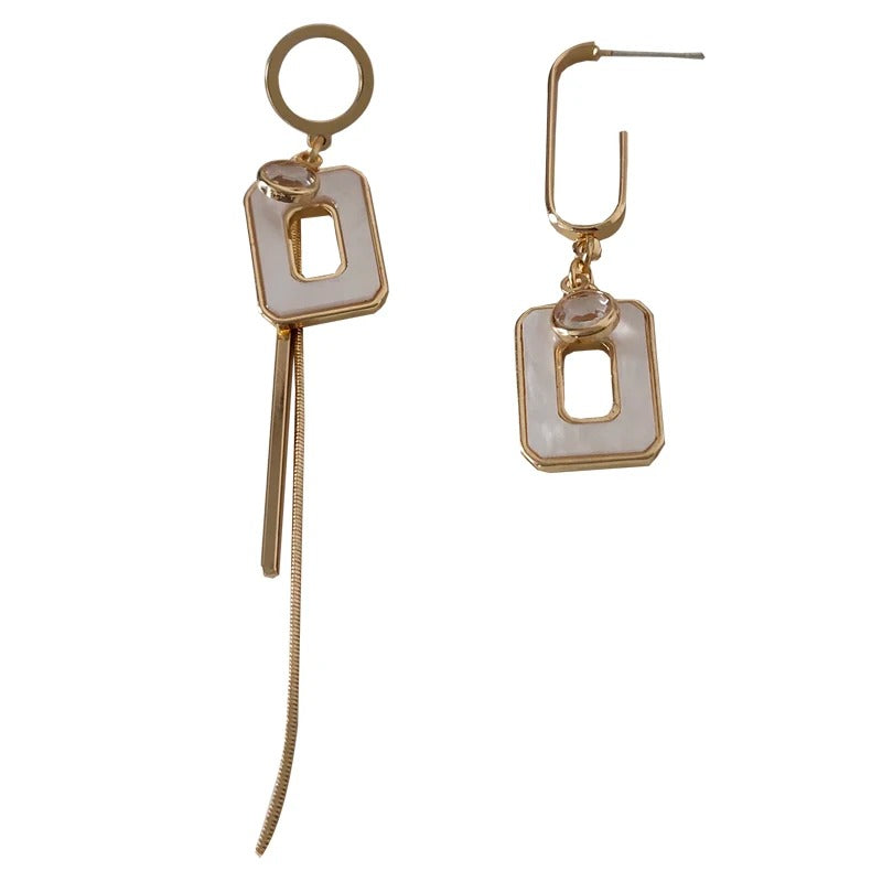 Asymmetric Needle Drop Earrings