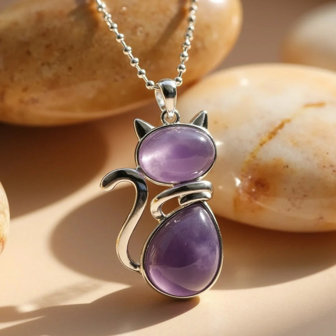 Stone Cat Necklace
