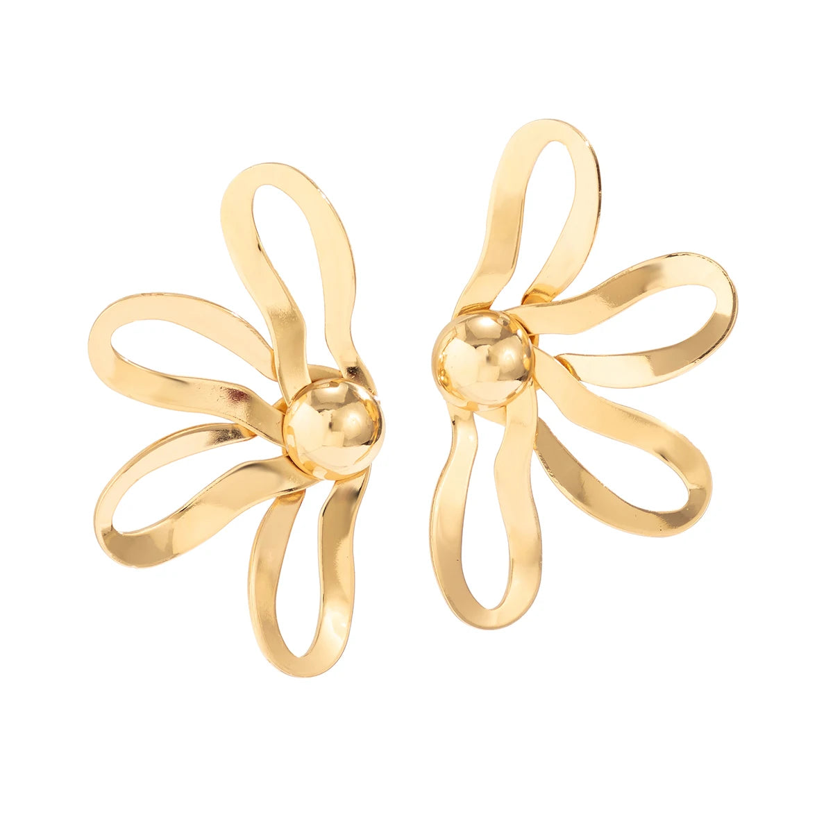 Hollow Flowers Stud Earrings