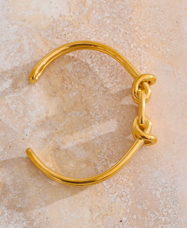 Gold Knot Cuff Bracelet