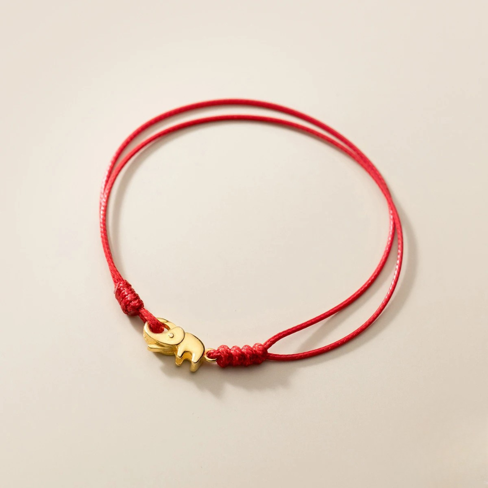 Elephant Charm Thread Bracelet
