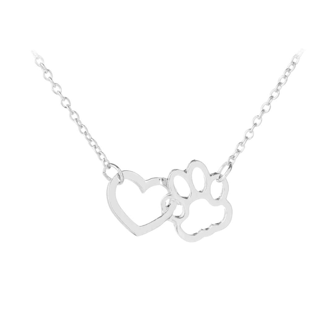 Hollow Dog Paw Necklace