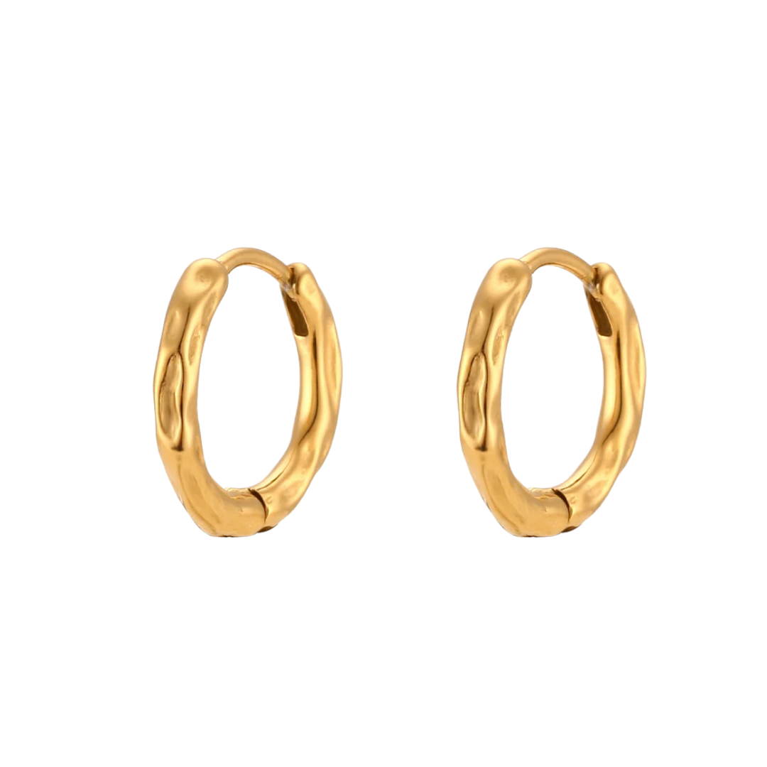 Hammered Hoop Earrings