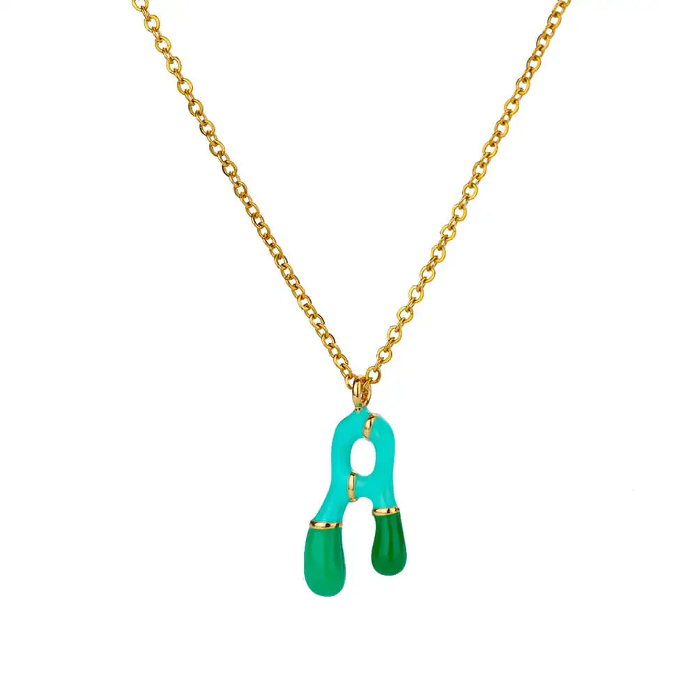 Colorful Initial Necklace