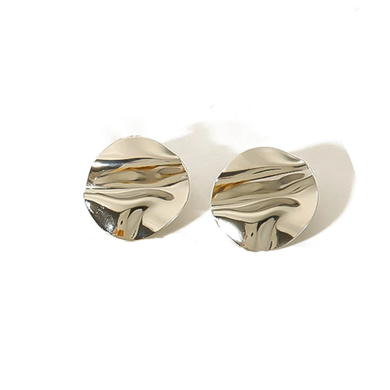 Circular Pleated Earrings