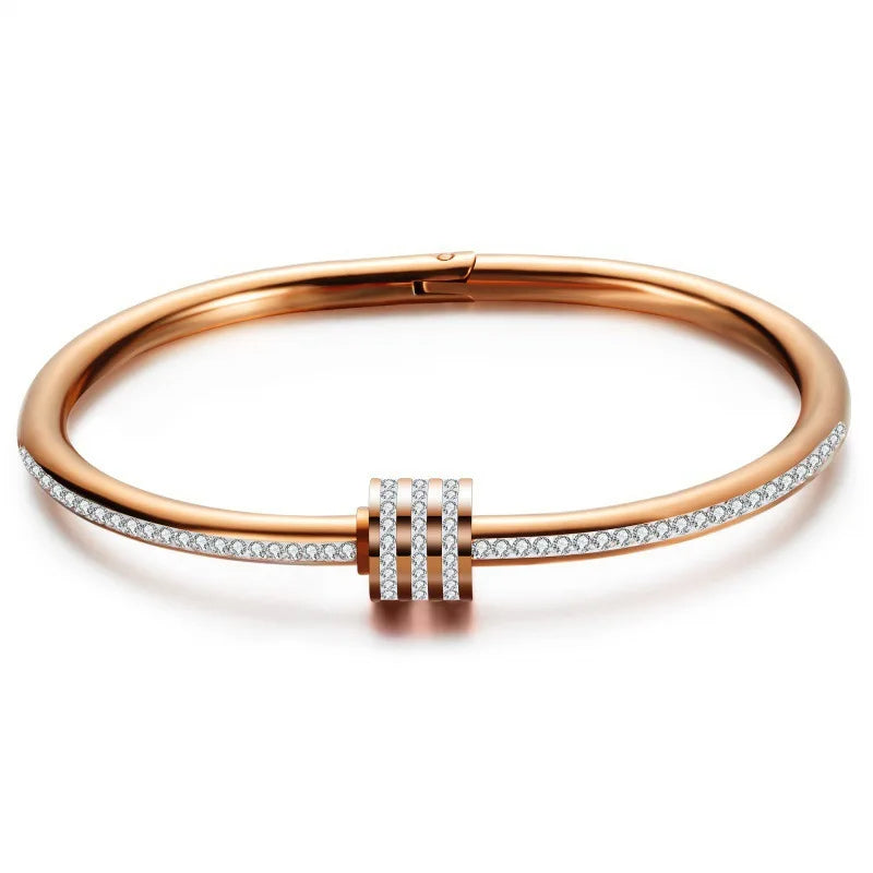 Rhinestone Plated Bangle