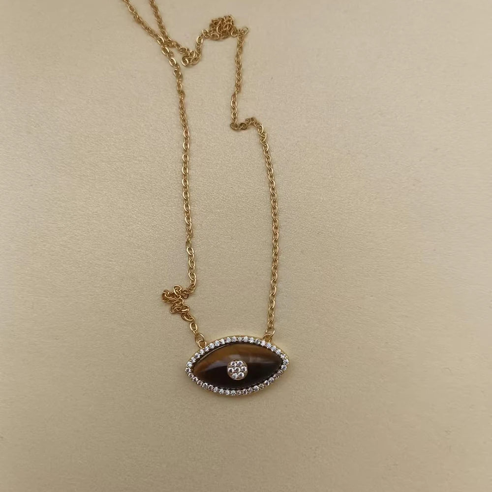 Opal Evil Eye Necklace