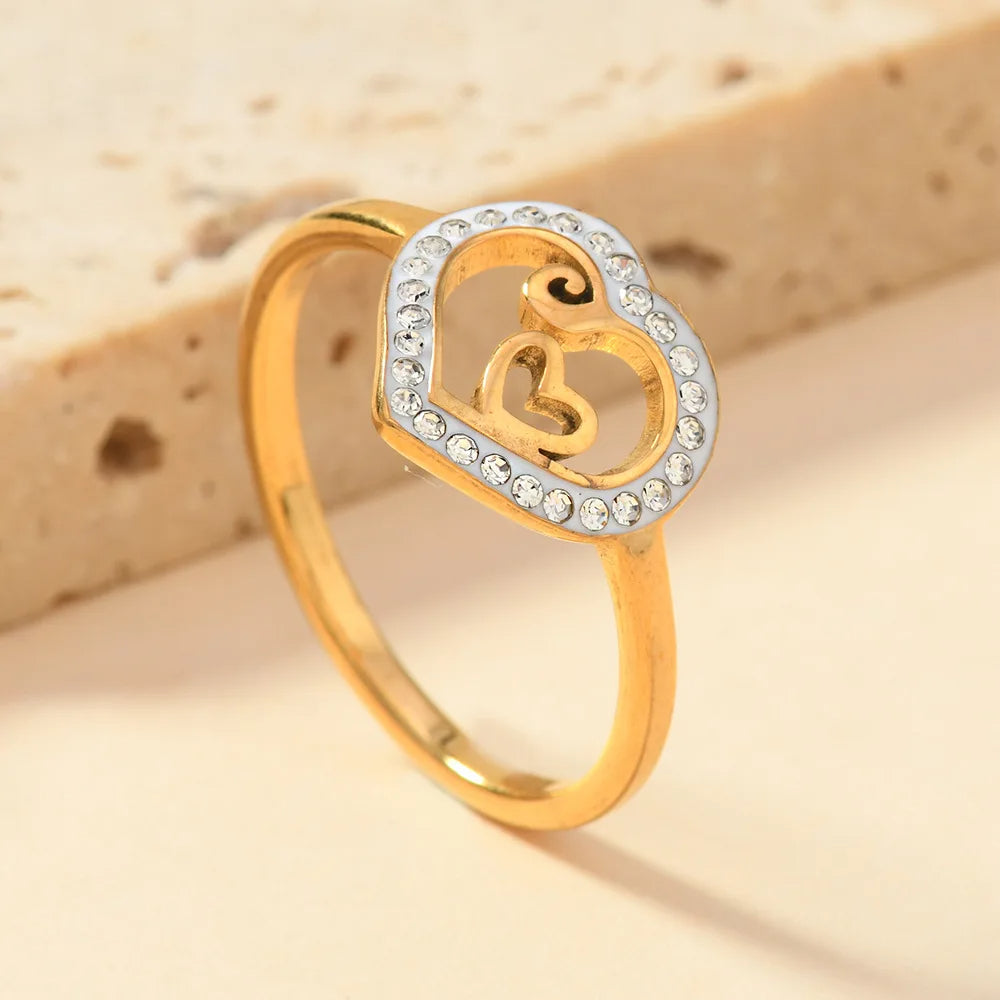 Stainless Steel Heart Ring