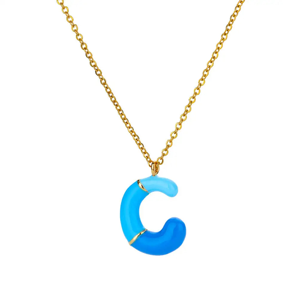 Colorful Initial Necklace