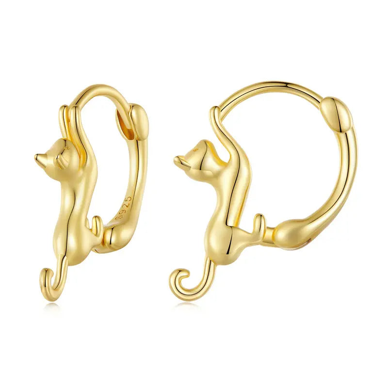 Cute Cat Stud Earrings