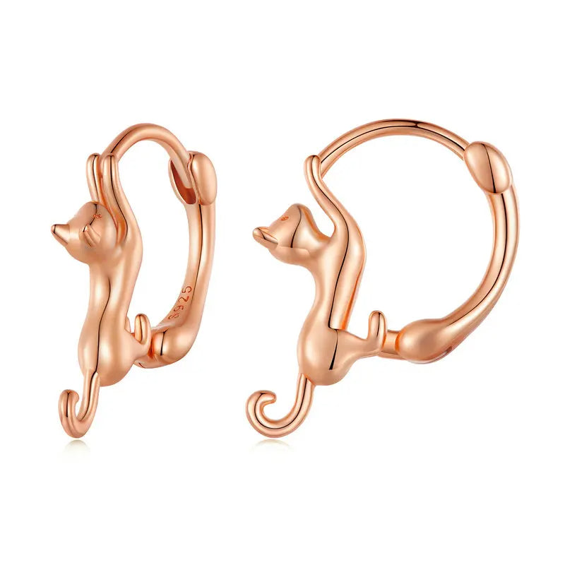 Cute Cat Stud Earrings