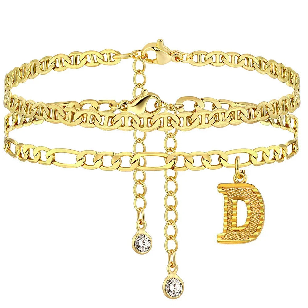 Initial Ankle Bracelet