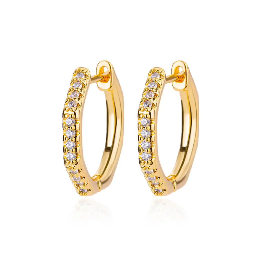 Zirconia Polygon Earrings