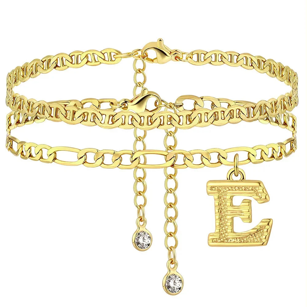 Initial Ankle Bracelet