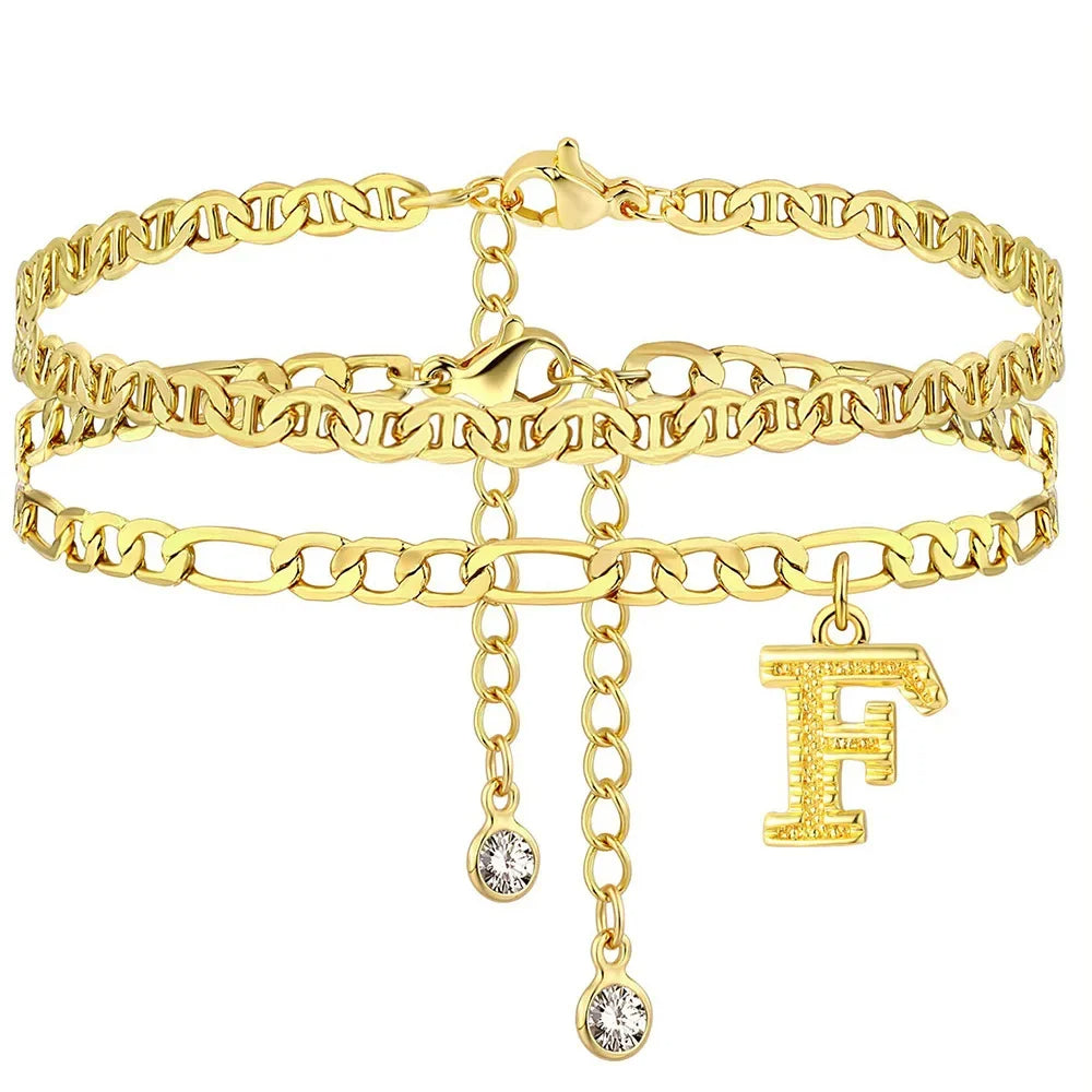 Initial Ankle Bracelet
