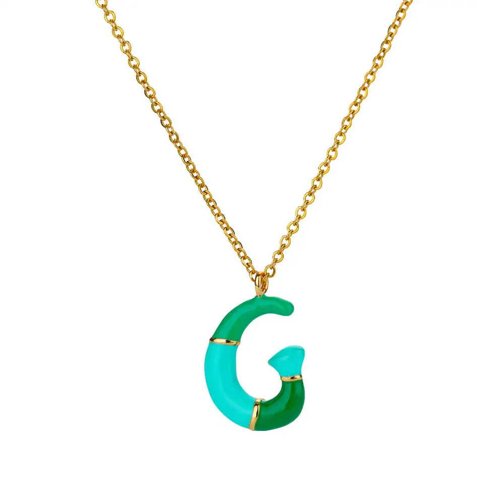 Colorful Initial Necklace