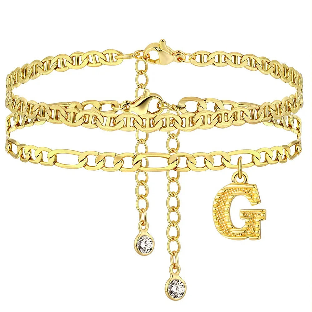 Initial Ankle Bracelet
