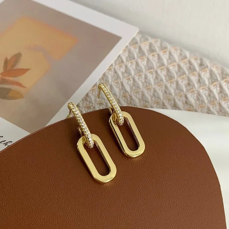Double Loop Drop Earrings