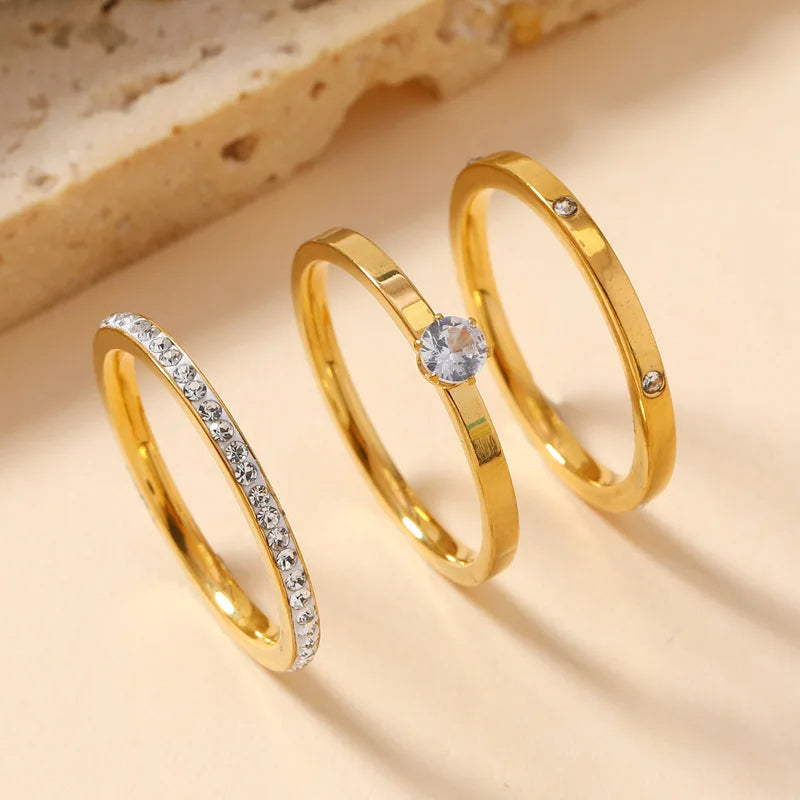 Three Piece Zircon Ring