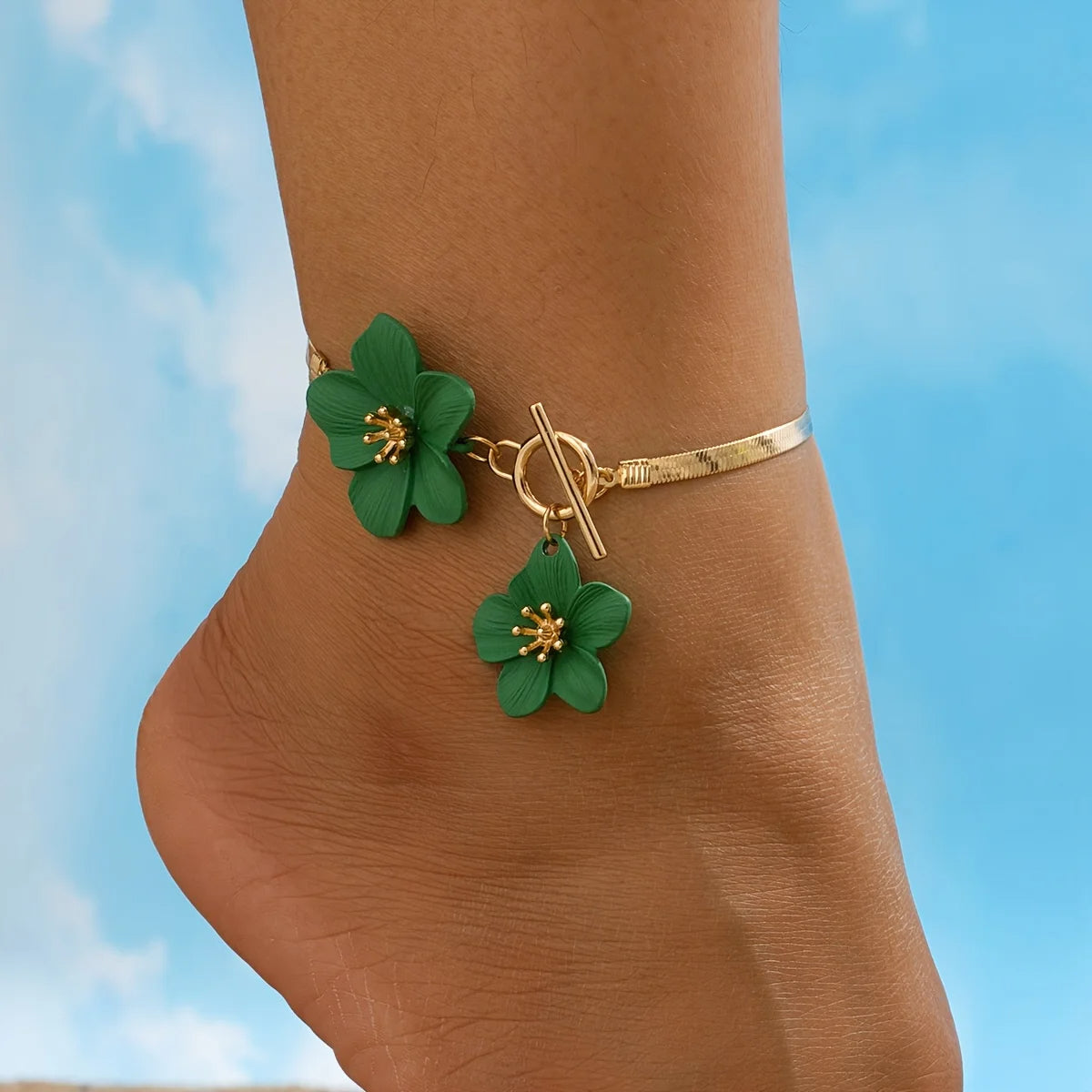 Flower Ankle Bracelet