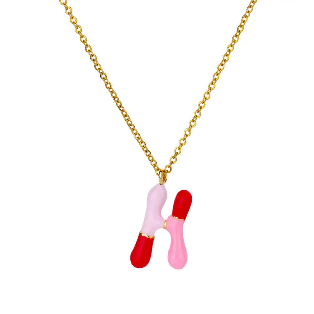 Colorful Initial Necklace