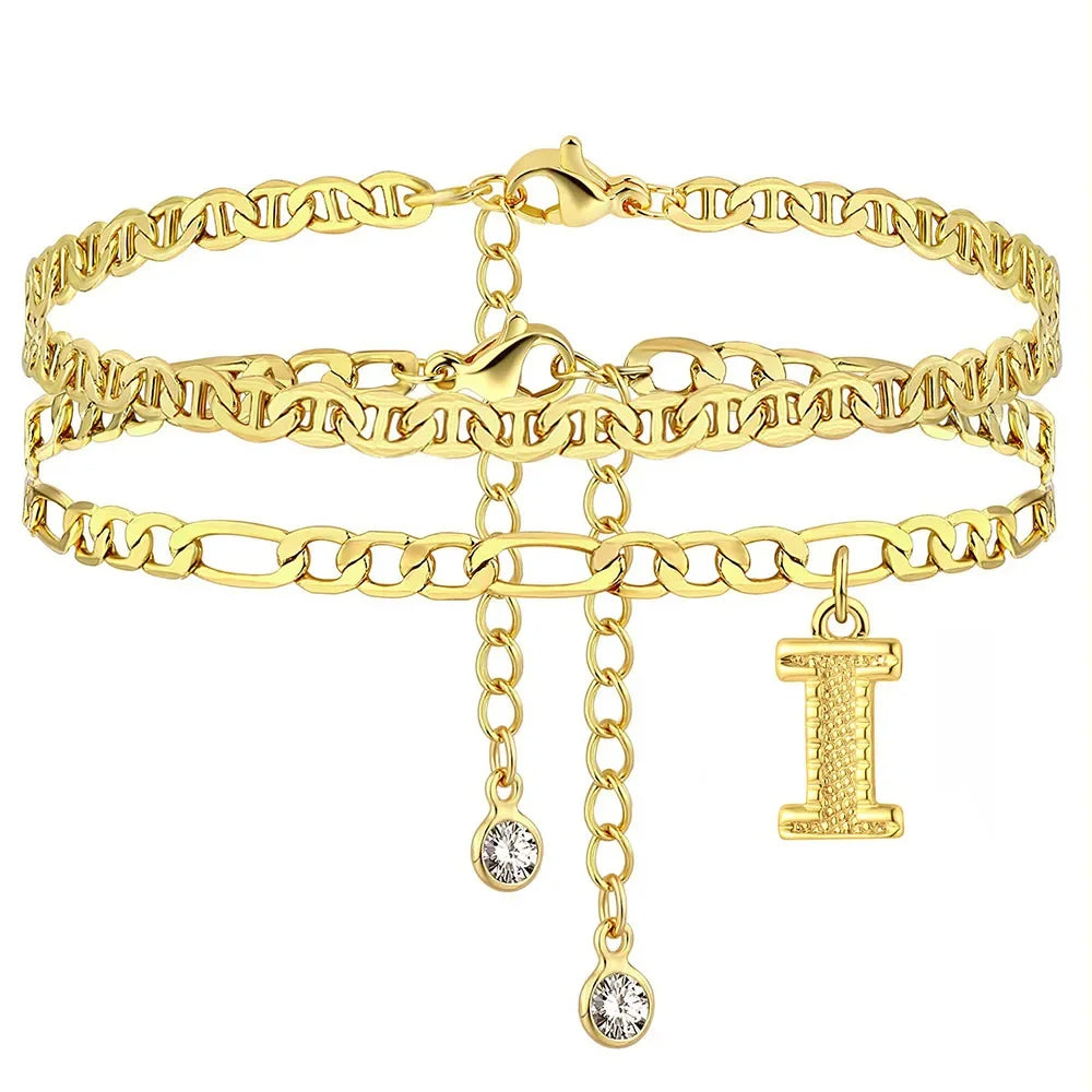 Initial Ankle Bracelet
