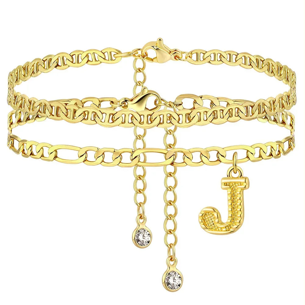 Initial Ankle Bracelet