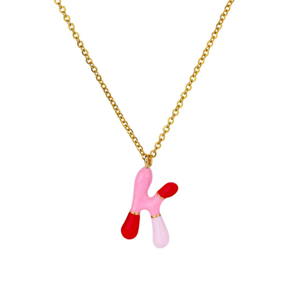 Colorful Initial Necklace