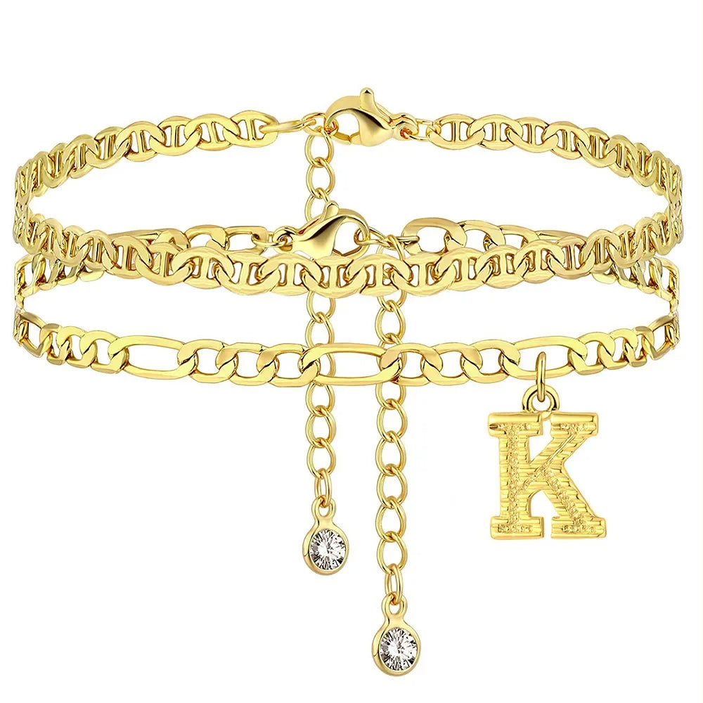 Initial Ankle Bracelet