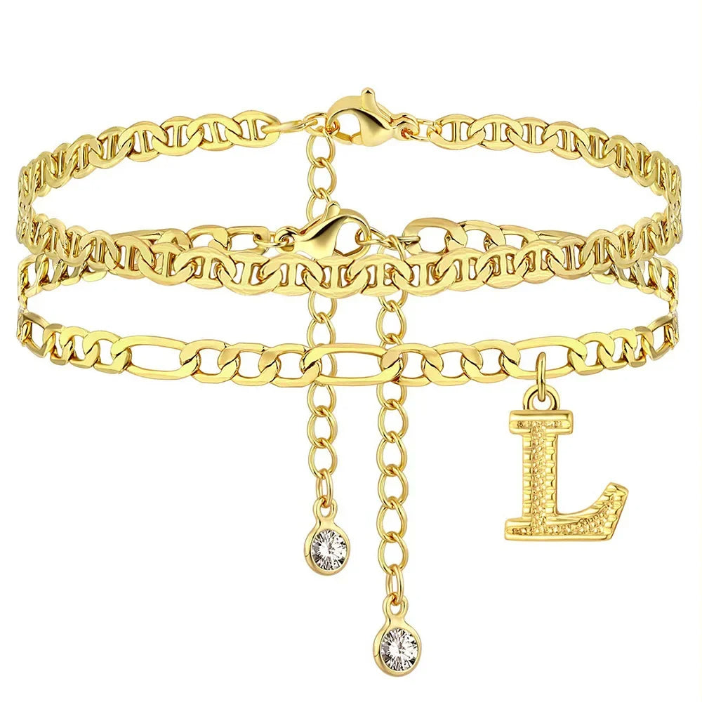 Initial Ankle Bracelet