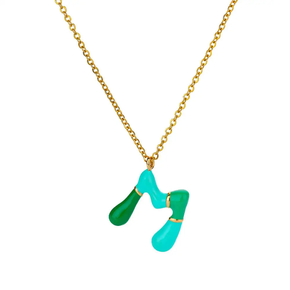 Colorful Initial Necklace