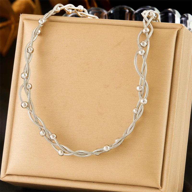 Weaved Bead Necklace