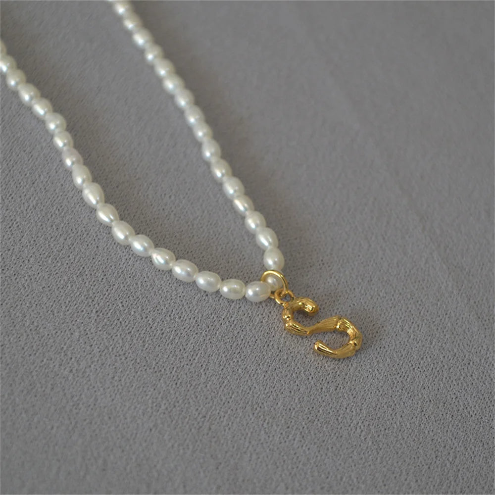 Initial Pearl Necklace