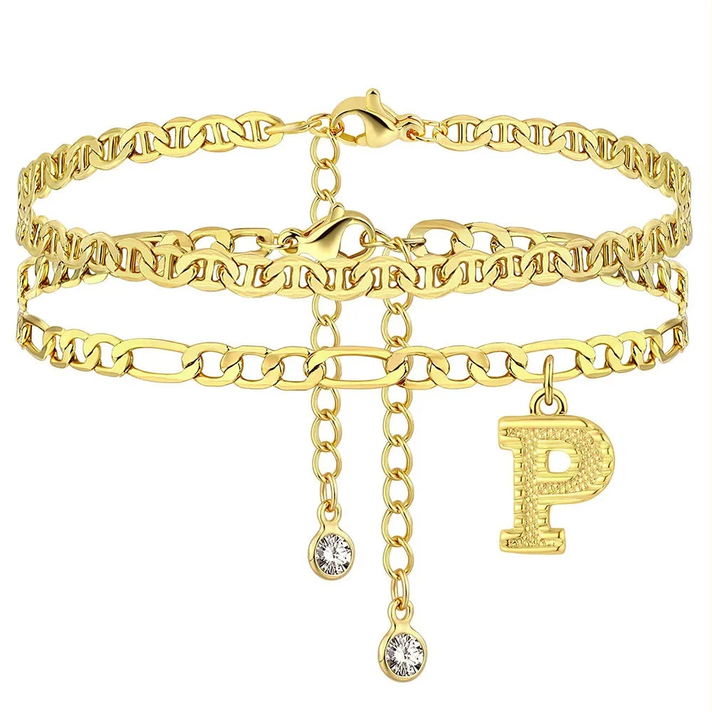 Initial Ankle Bracelet