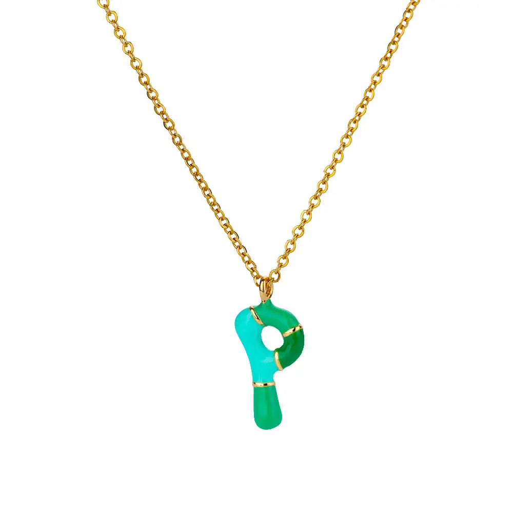 Colorful Initial Necklace