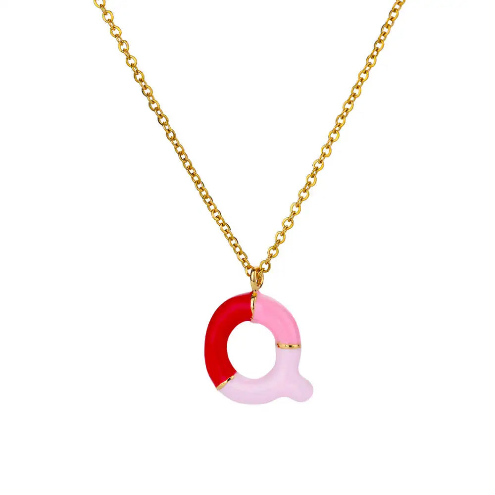 Colorful Initial Necklace