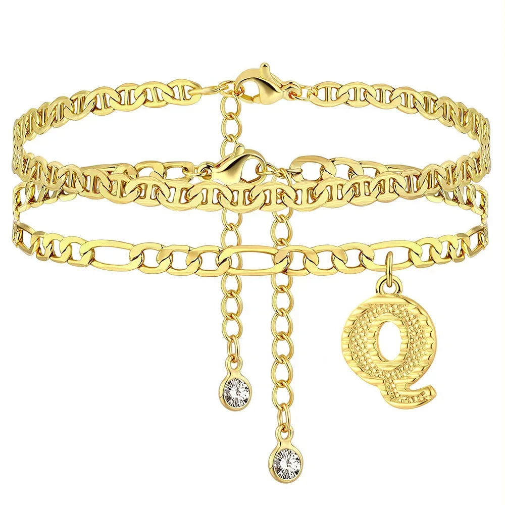 Initial Ankle Bracelet