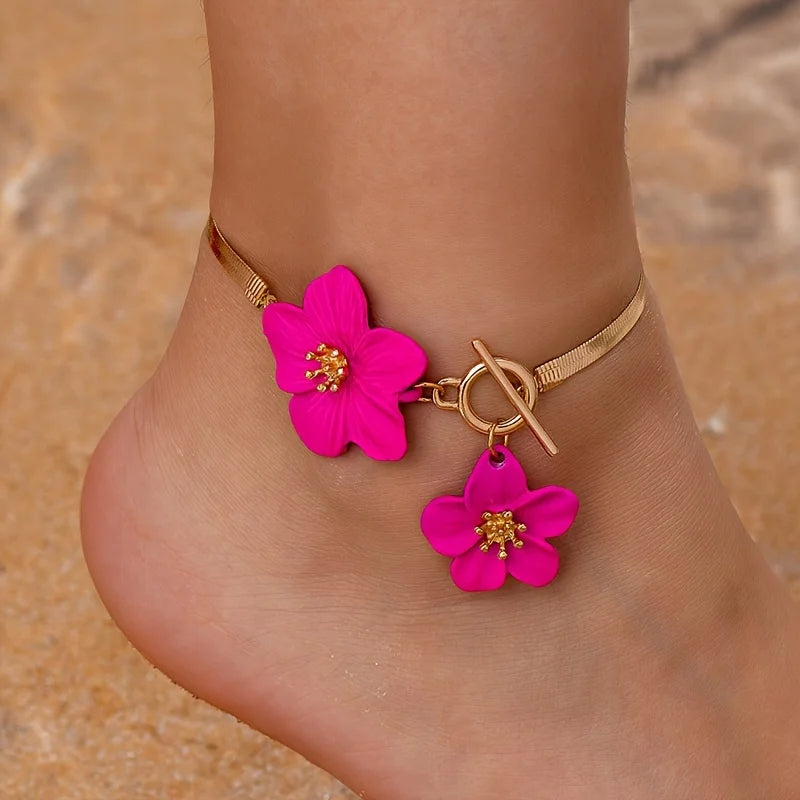 Flower Ankle Bracelet