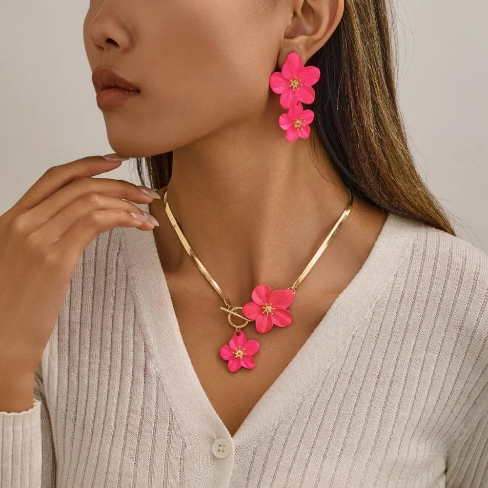 Elegant Flower Jewelry Set