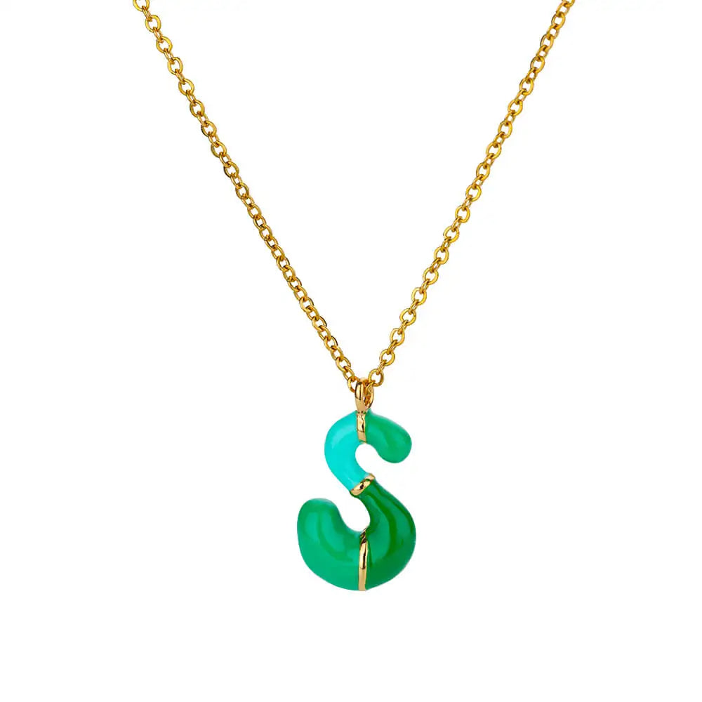 Colorful Initial Necklace
