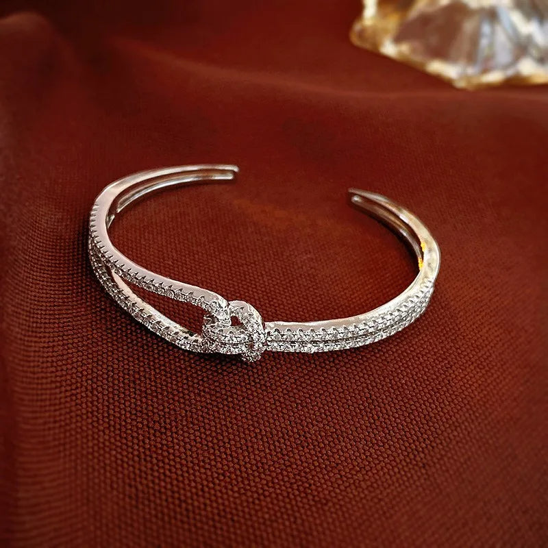 Splicing Knot Crystal Bracelet