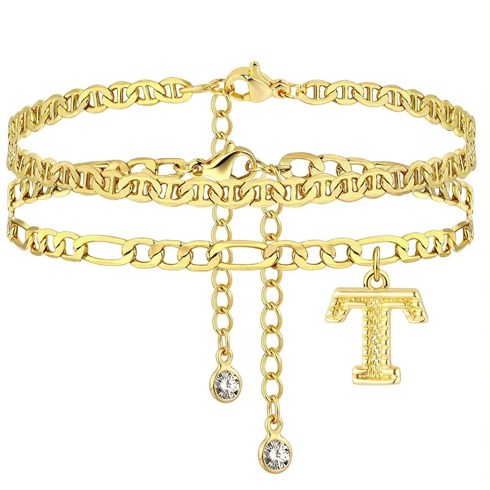 Initial Ankle Bracelet