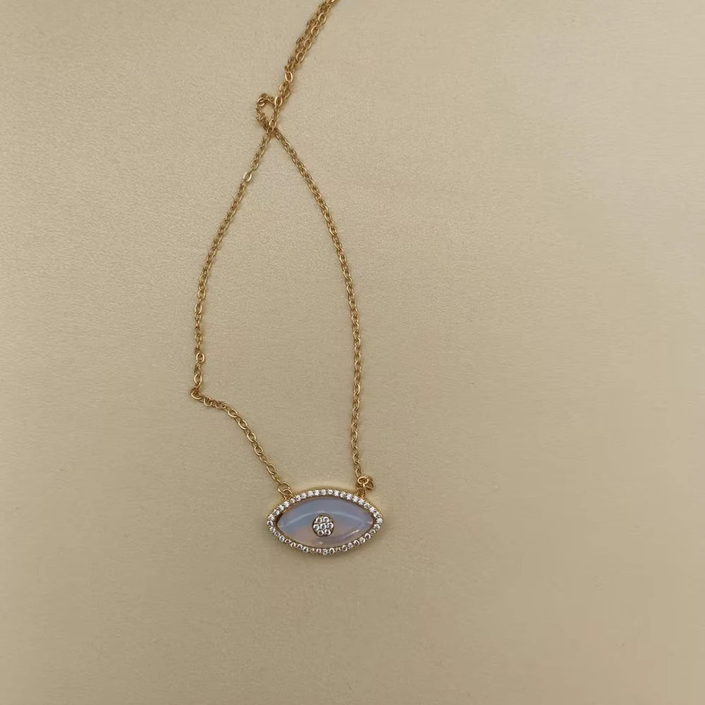 Opal Evil Eye Necklace