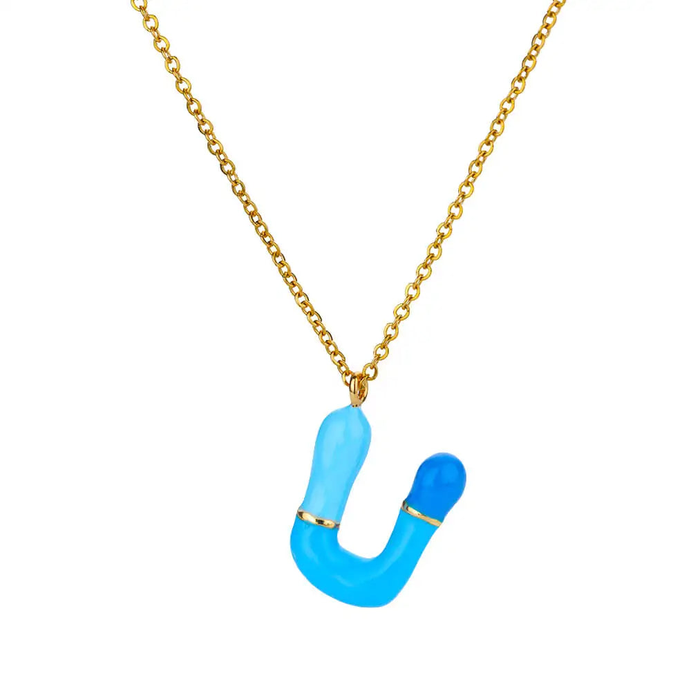 Colorful Initial Necklace